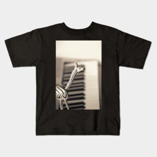 Piano Zebra Kids T-Shirt